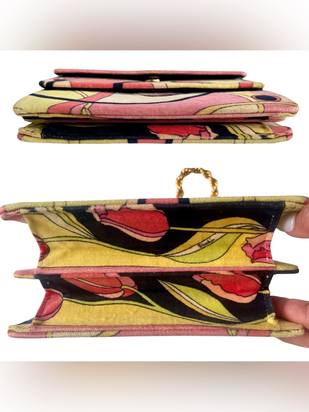 Vintage 60s Emilio Pucci Velvet Bag - Picture 12 of 16
